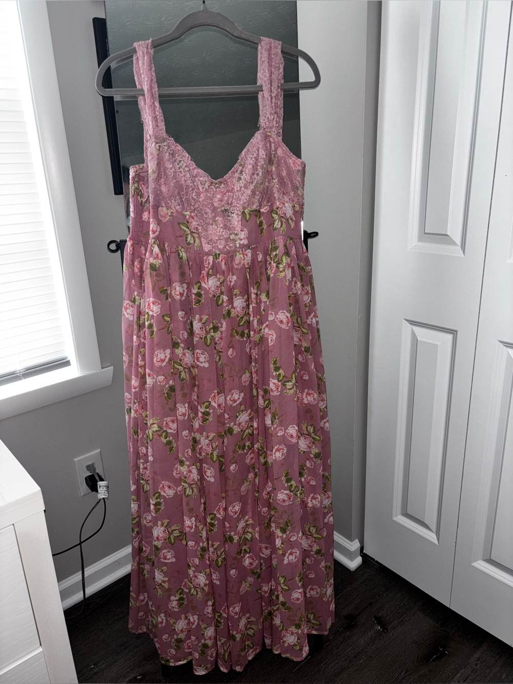 Punk floral maxi dress
